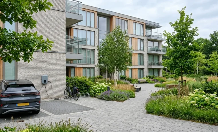 Elektrische laadpaal bij appartementencomplex van een VvE, relevant voor ERE-certificaten VvE